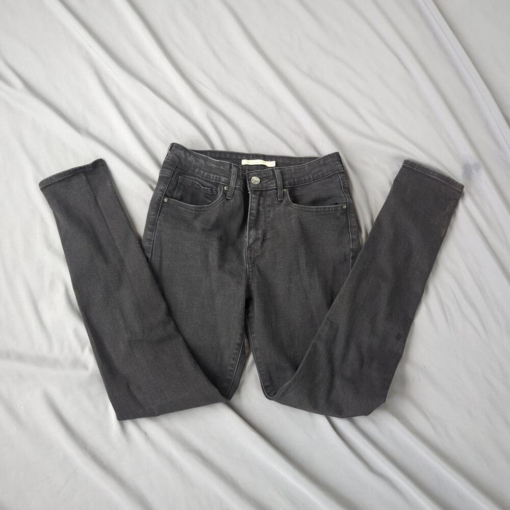 Levi's 721 High Rise Skinny Jeans Black Stretch Women's Size 28